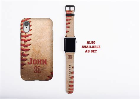 personalized baseball Apple Watch band